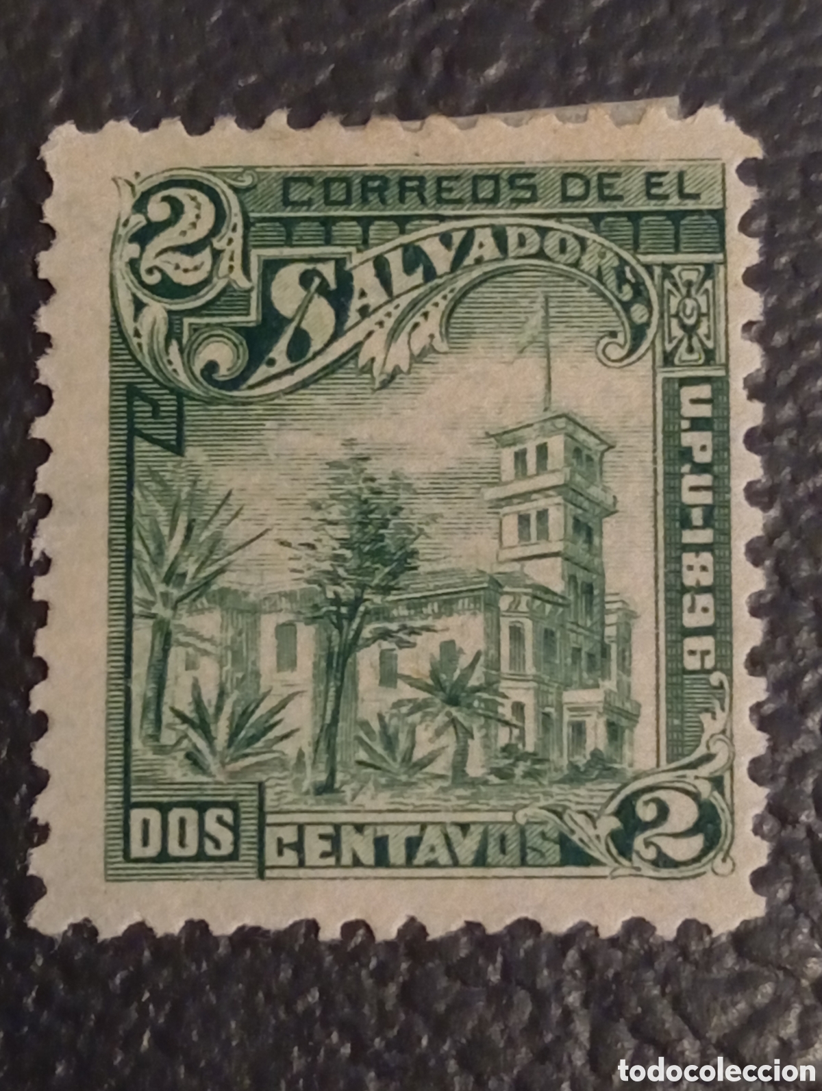 Sellos: Sello El Salvador 1896, 2 Centavos &rdquo;Casa Blanca&rdquo;, Michel Nr. 141, MH