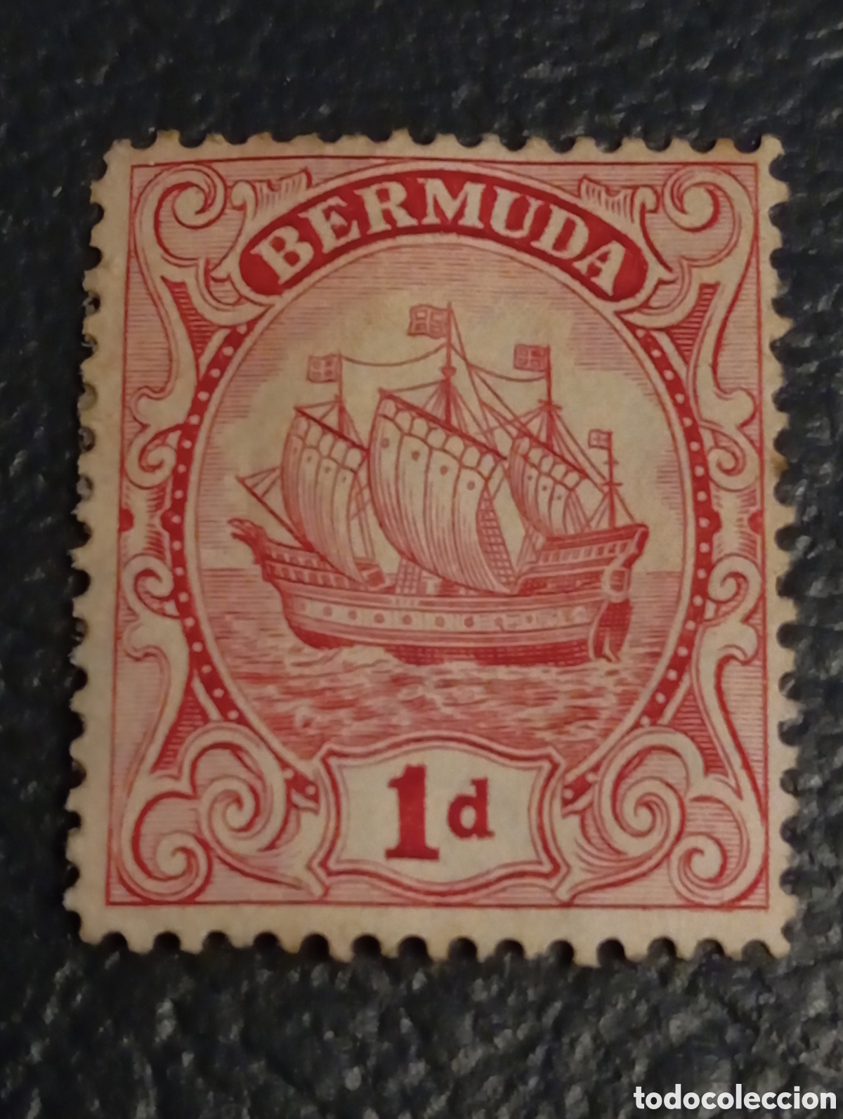 Sellos: Bermuda 1910 - 1d Rojo &rdquo;Carabela&rdquo; (Cat. SG 46 / Scott 42) - MH