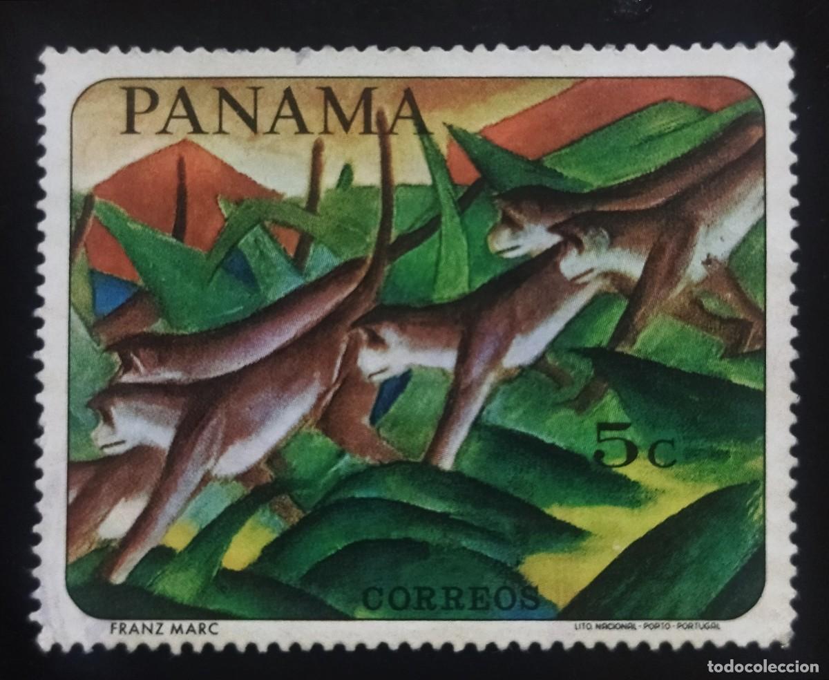 Sellos: PANAM&Aacute; 1967 Pintura. Animales. USADO.