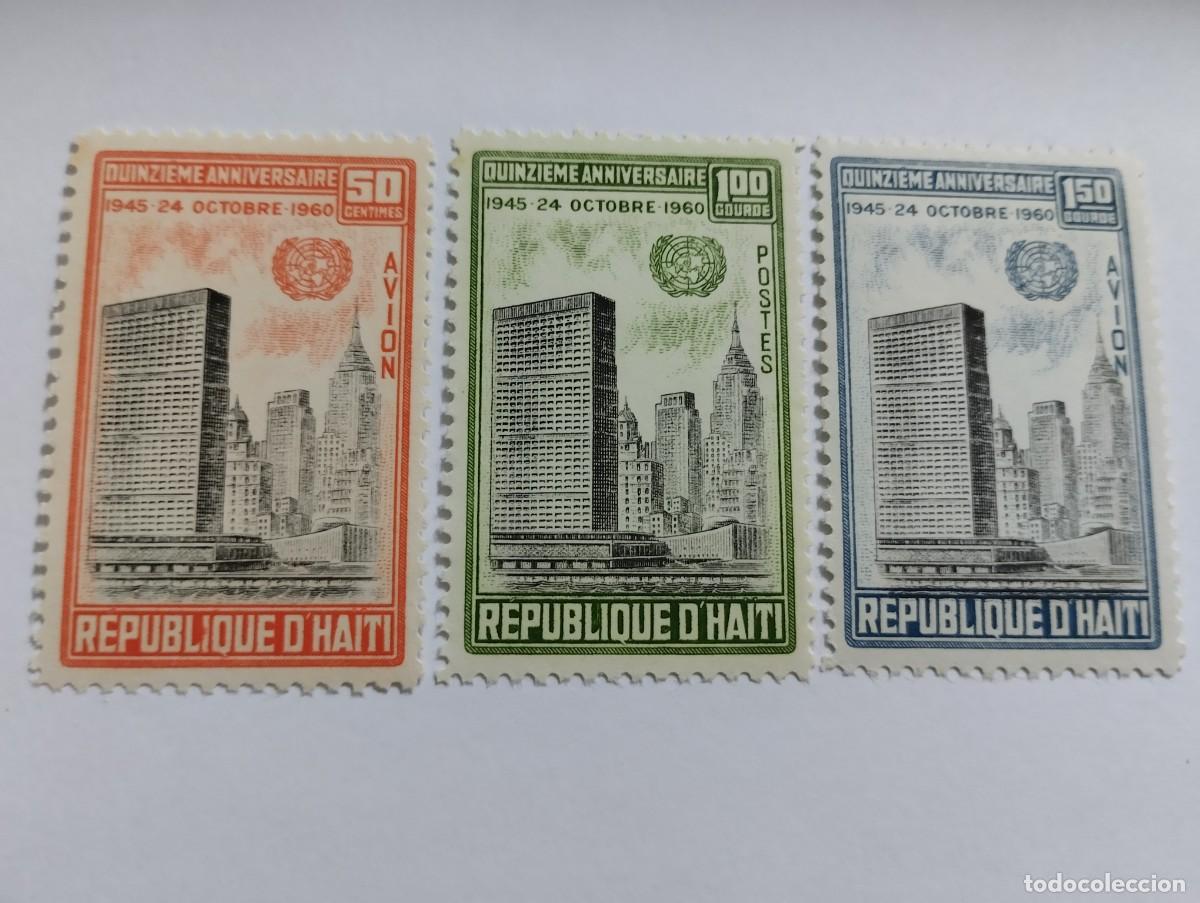 Sellos: SELLOS REP&Uacute;BLICA DE HAITI, A&Ntilde;O 1960**MNH, QUINCE ANIVERSARIO DE LA CARTA DE LAS NACIONES UNIDAS.