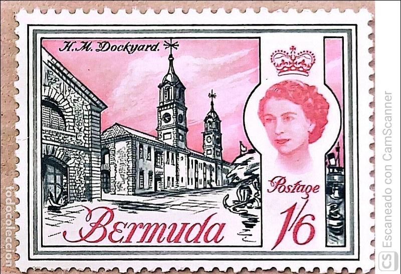 Sellos: Bermudas. 173 Isabel II y arsenal. 1962/66. Sellos nuevos y numeraci&oacute;n Yvert.