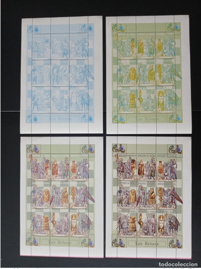 Sellos: Senegal 1999 Mi. 1637 - 1645 pruebas de color Chess Schach Frames