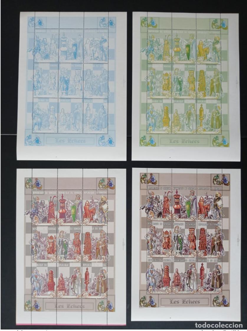 Sellos: Senegal 1999 Mi. 1655 - 1663 pruebas de color Chess Schach Frames - Foto 1