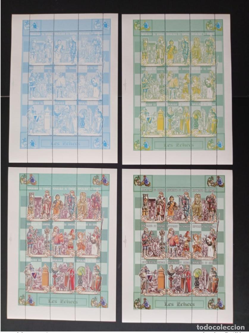 Sellos: Senegal 1999 Mi. 1646 - 1654 pruebas de color Chess Schach Frames