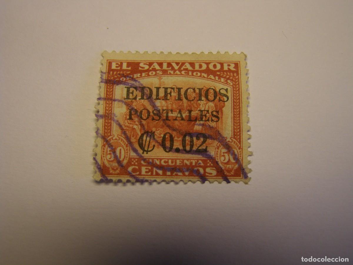 Sellos: Sello antiguo de El Salvador. EDIFICIOS POSTALES. - Foto 1