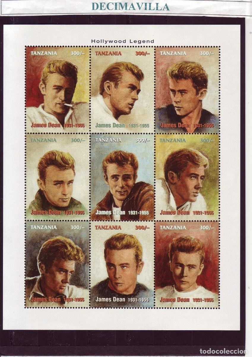 Sellos: PRCN778, TANZANIA, 1996, JAMES DEAN, MINIPLIEGO DE NUEVE VALORES