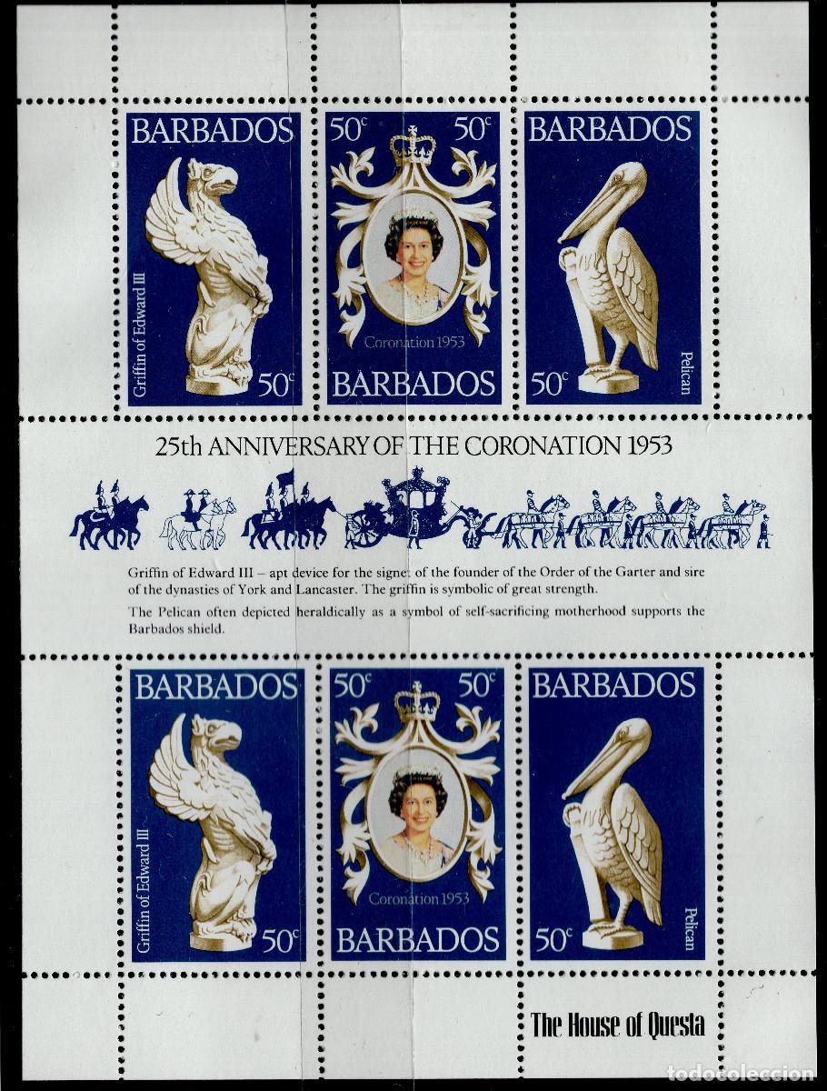 Sellos: BARNADOS 1978 SOUVENIR-SHEET MICHEL BB 441-443KB