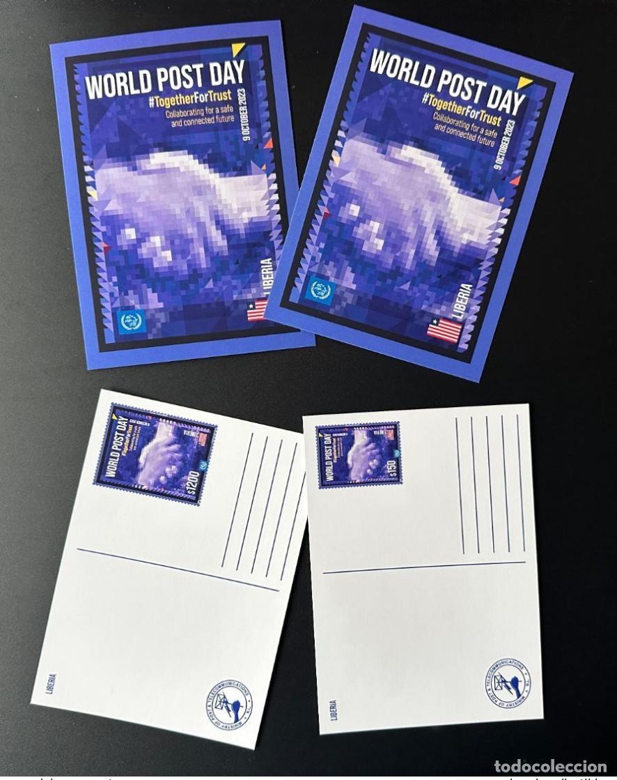 Sellos: Liberia 2023 Papeler&iacute;a | Todo el mundo D&iacute;a Mundial del Correo UPU