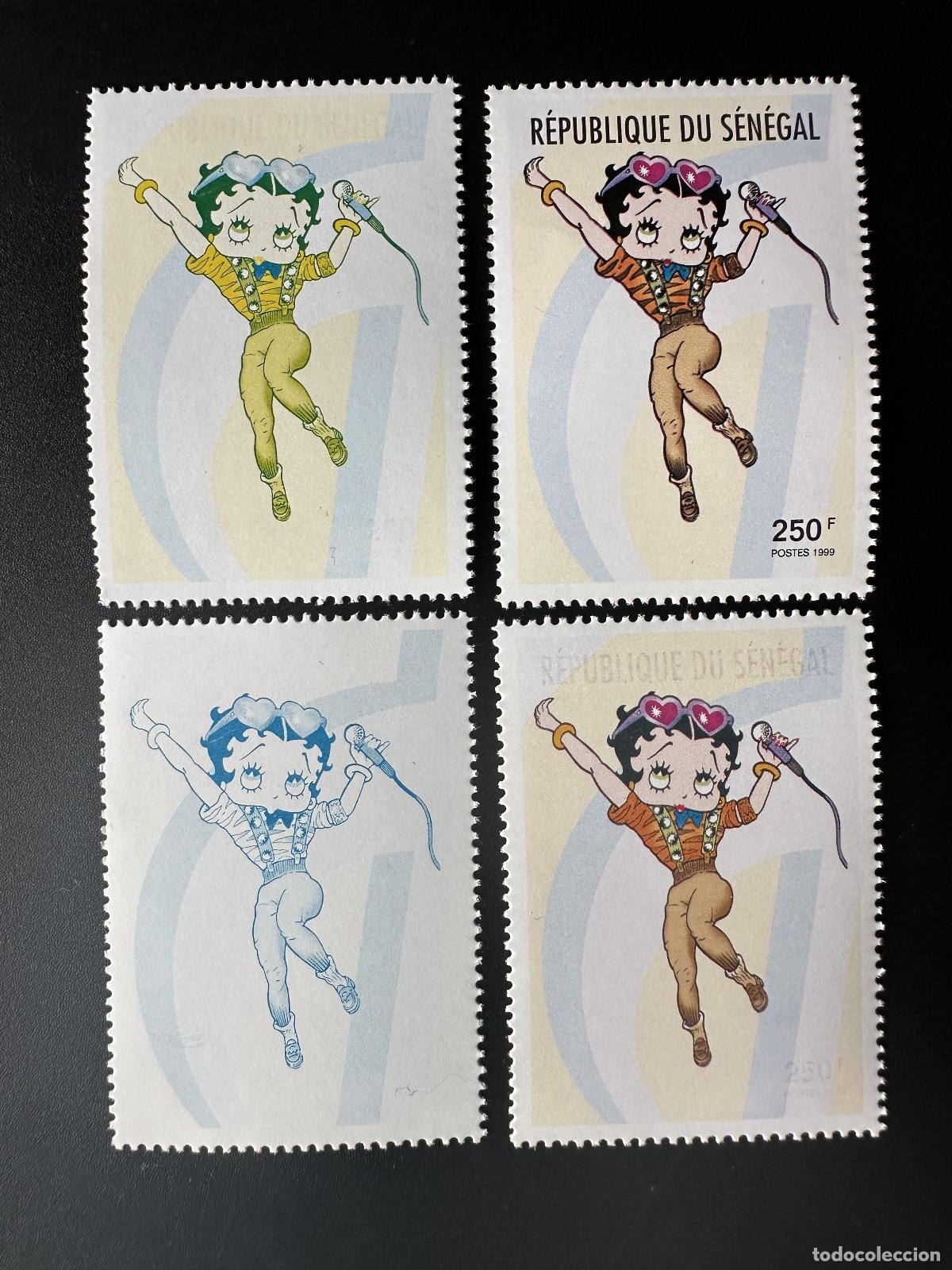 Sellos: Senegal 1999 Mi. 1843 Pruebas de color ensayos en 250 F Betty Boop Music
