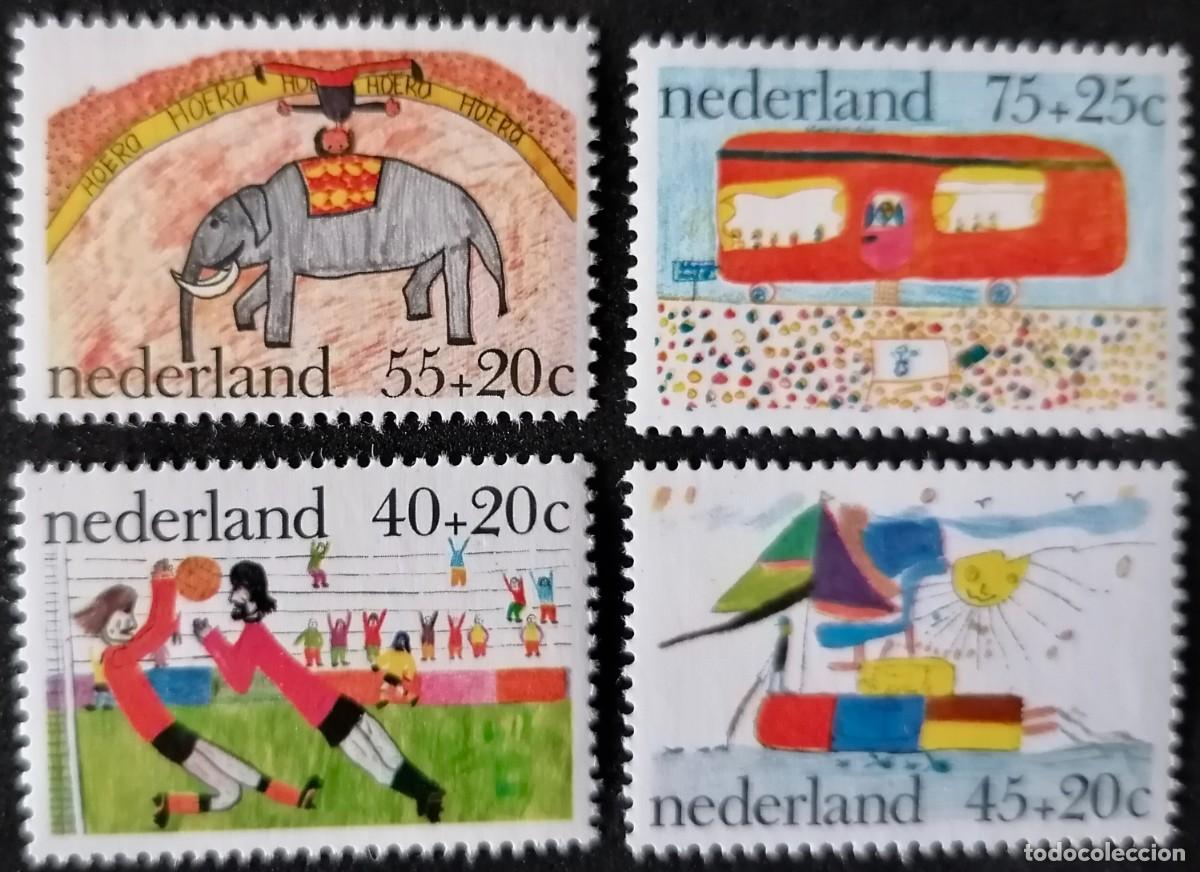 Sellos: PAISES BAJOS 1976 - DIBUJOS INFANTILES .