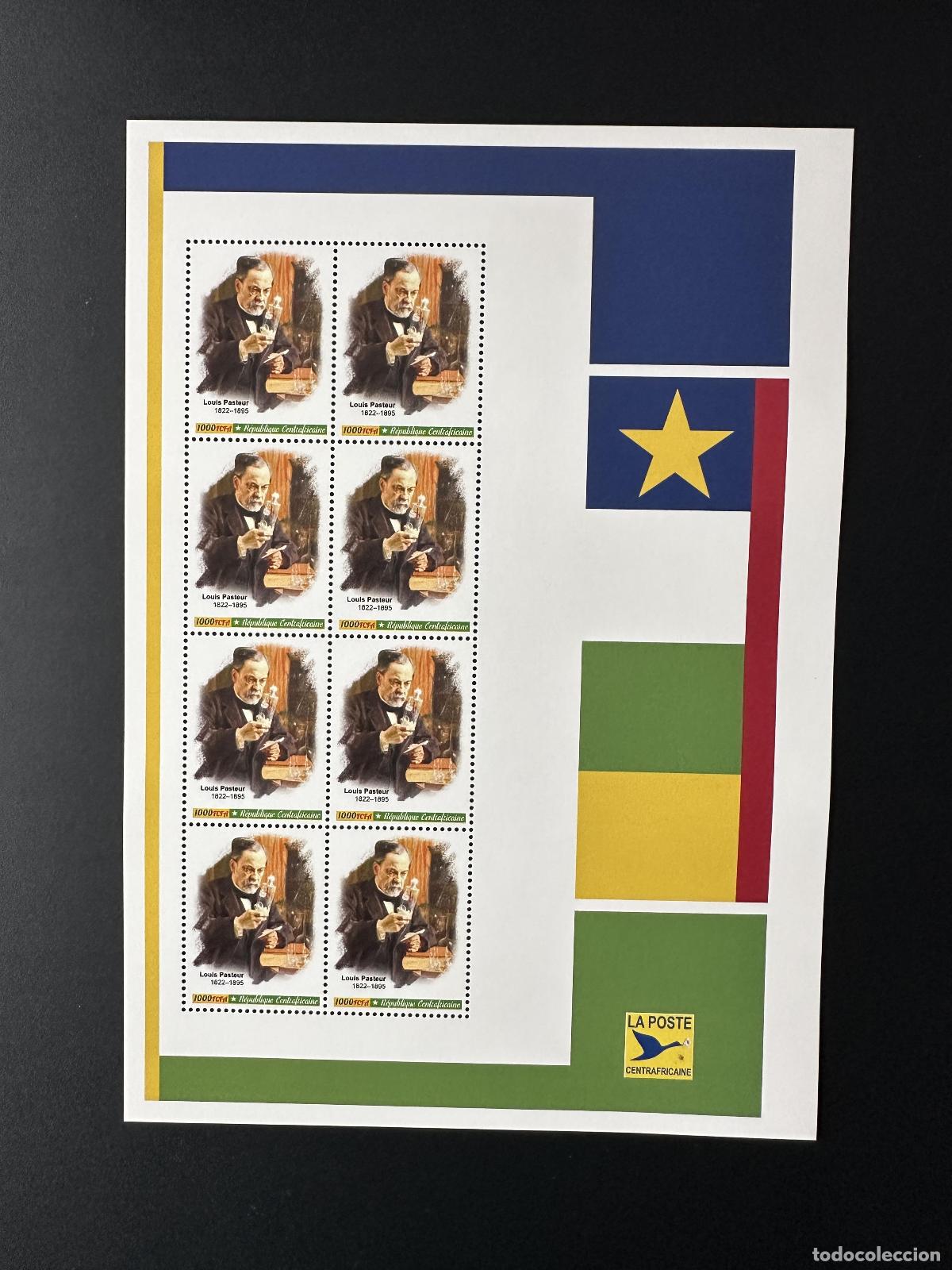 Sellos: &Aacute;frica Central 2023 Mi. 16033 Personalizado Louis Pasteur