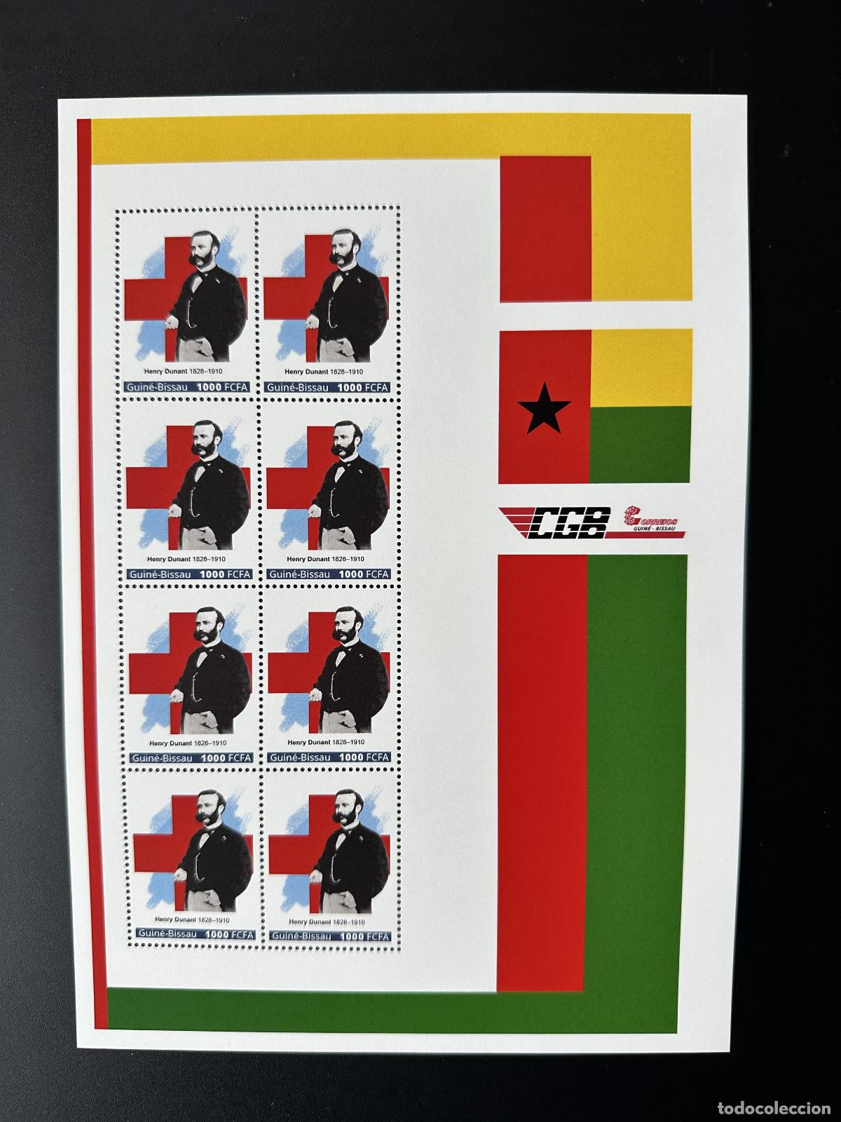 Sellos: Guinea-Bis&aacute;u 2023 Mi.? Cruz Roja personalizada: Henri Henry Dunant