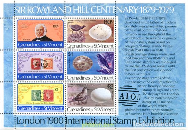 Sellos: 311554 MNH SAN VICENTE GRANADINAS 1979 CENTENARIO DE LA MUERTE DE SIR ROWLAND HILL