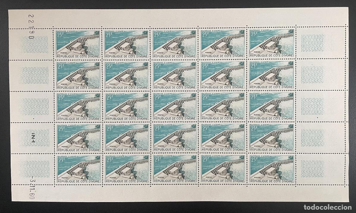 Timbres: Costa de Marfil 1961 YT 200 tabl&oacute;n Presa hidroel&eacute;ctrica Ayam&eacute;