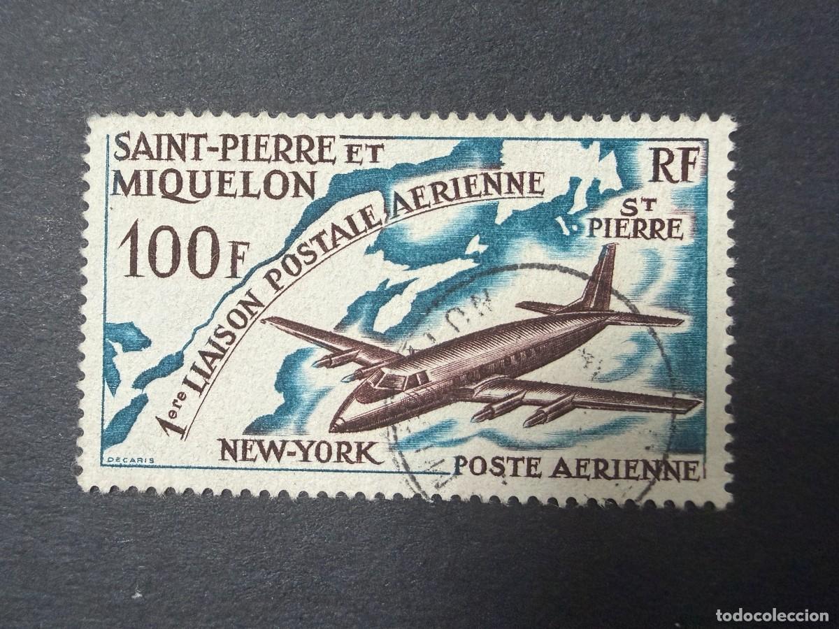 Sellos: SAN PEDRO Y MIQUELON, 1964. YVERT AEREO 31. UNION POSTAL AEREA. USADO