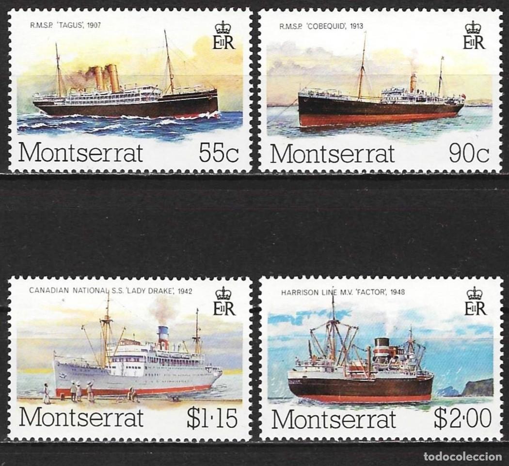 Sellos: Montserrat 1984 - Mi 553 a 556 - YT 550 a 553 - Buques de los Correos del Caribe - MNH**