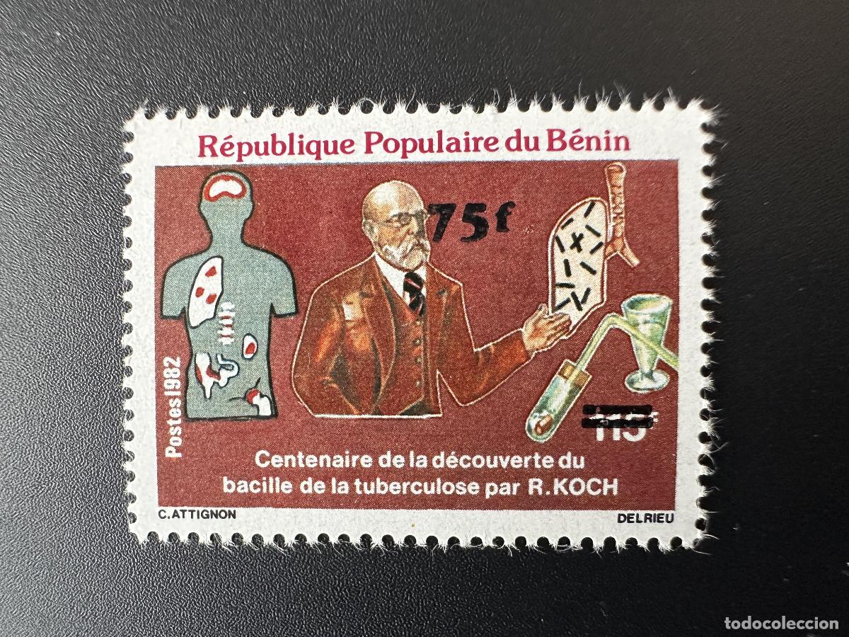 Sellos: Benin 1984 Mi. 366 Sobrecargado Robert Koch Tuberculosis Enfermedad tuberculosa