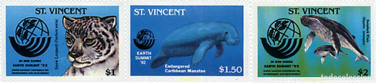Sellos: 68485 MNH SAN VICENTE 1992 CUMBRE DE LA TIERRA 92 EN RIO DE JANEIRO