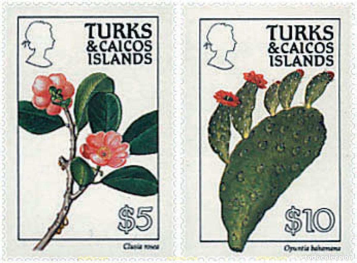 Sellos: 92358 MNH TURKS Y CAICOS 1990 FLORES