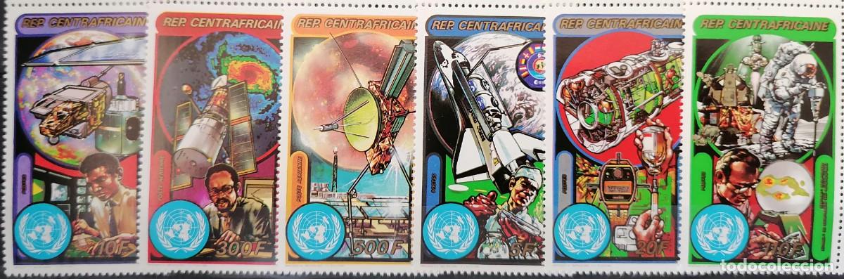 Sellos: CENTRO&Aacute;FRICA 1982 - INVESTIGACI&Oacute;N ESPACIAL .