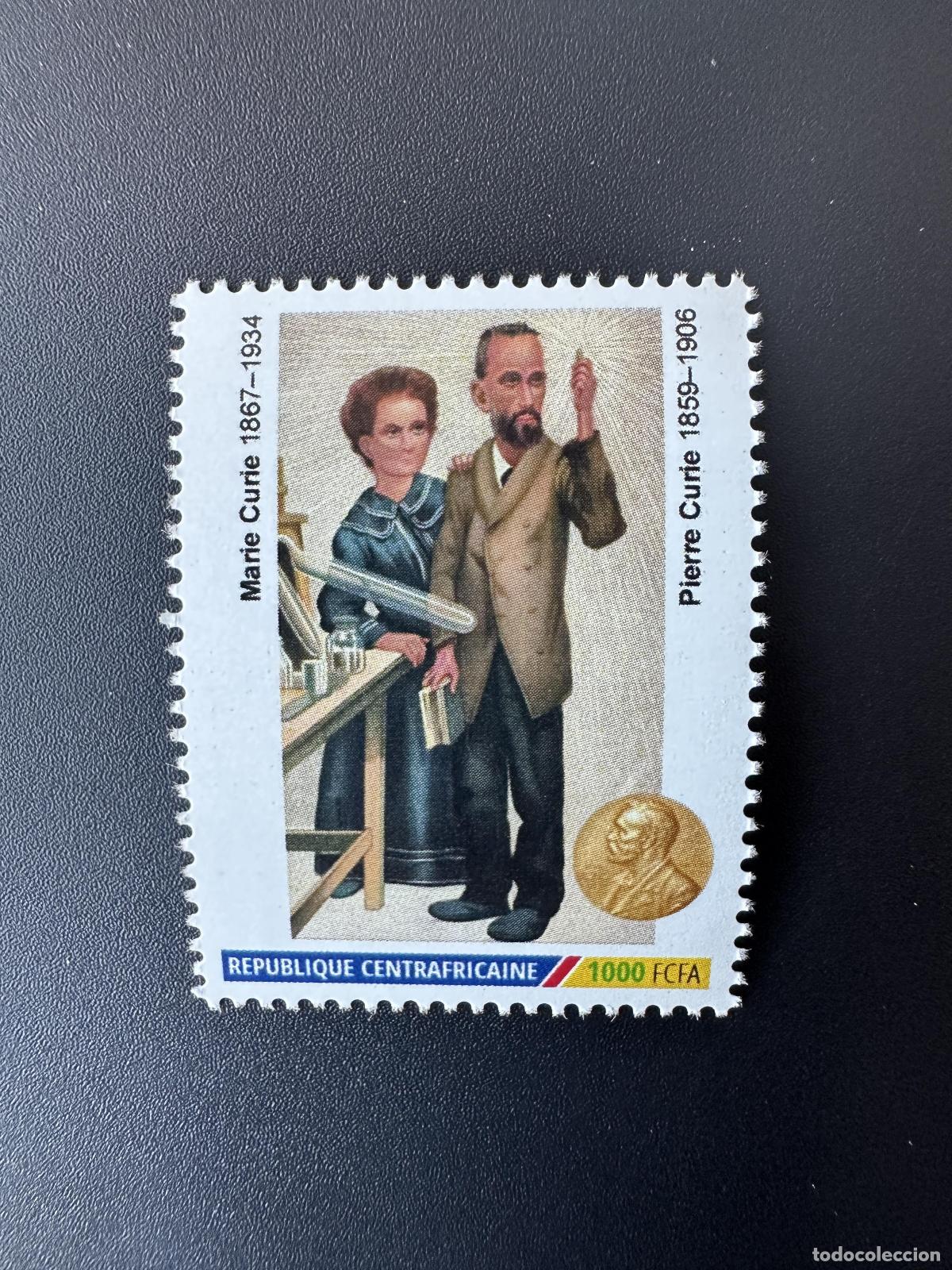 Sellos: &Aacute;frica Central 2023 Mi. 16032 Personalizado Pierre Marie Curie 1v