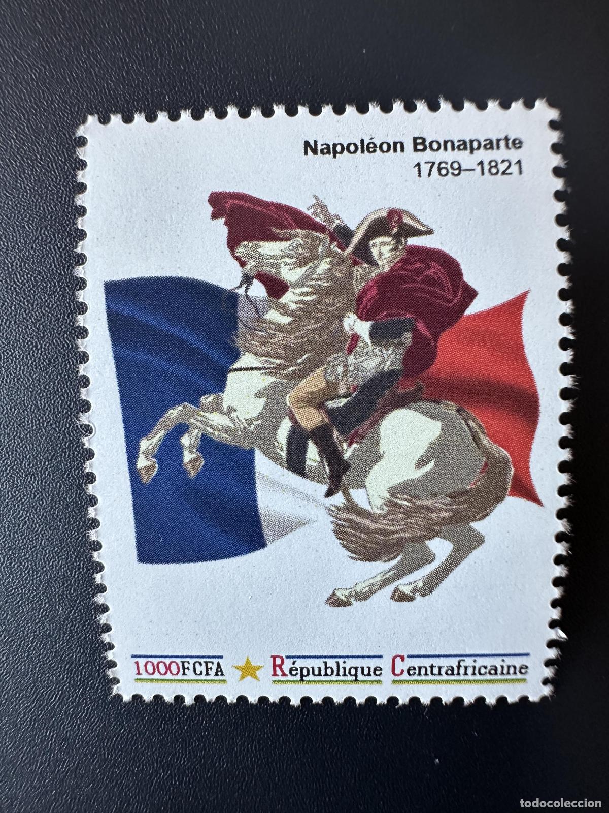 Sellos: Bandera de caballo Napole&oacute;n Bonaparte personalizada &Aacute;frica Central 2023 Mi. 16031 1 V