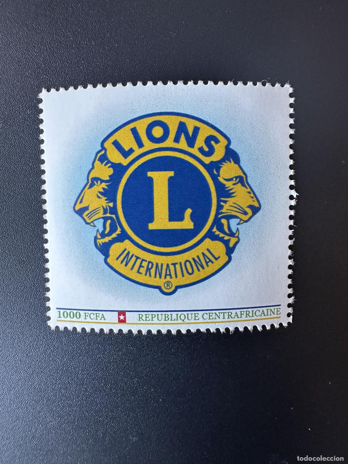 Sellos: Sello internacional del Club de Leones personalizado Mi. 16030 &Aacute;frica Central 2023