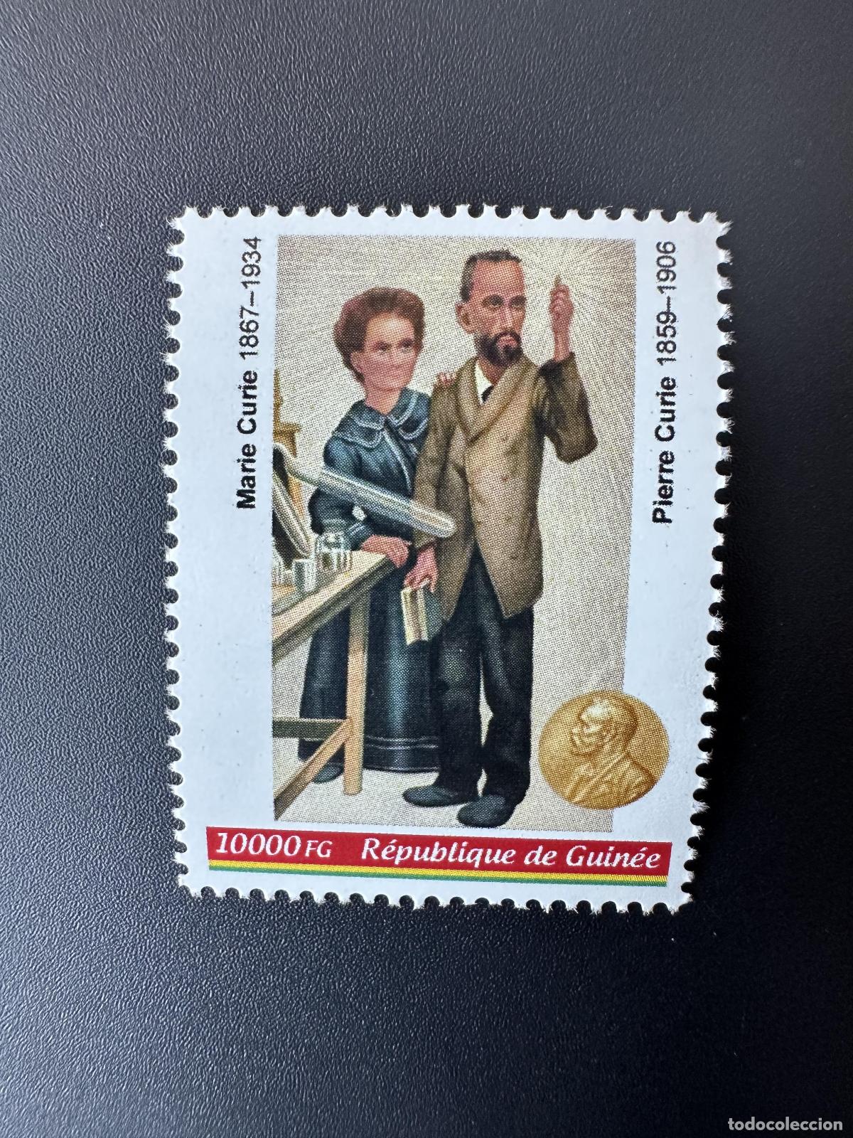 Sellos: Guinea 2023 de mayo 18130 Sello personalizado Pierre y Marie Curie