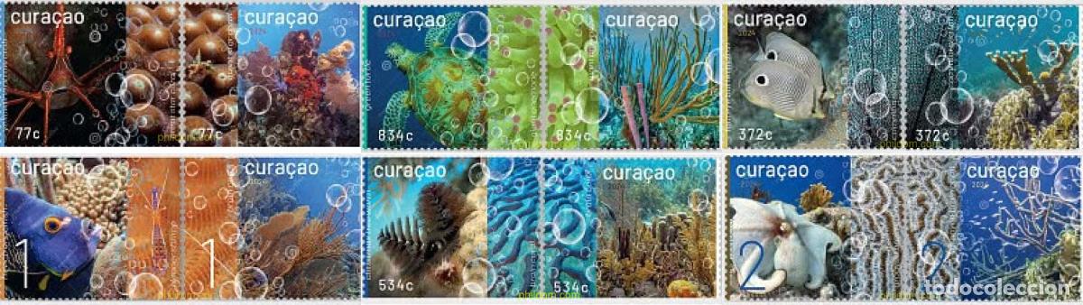 Sellos: 746701 MNH CURA&Ccedil;AO - ANTILLAS HOLANDESAS 2024 MUNDO SUBMARINO