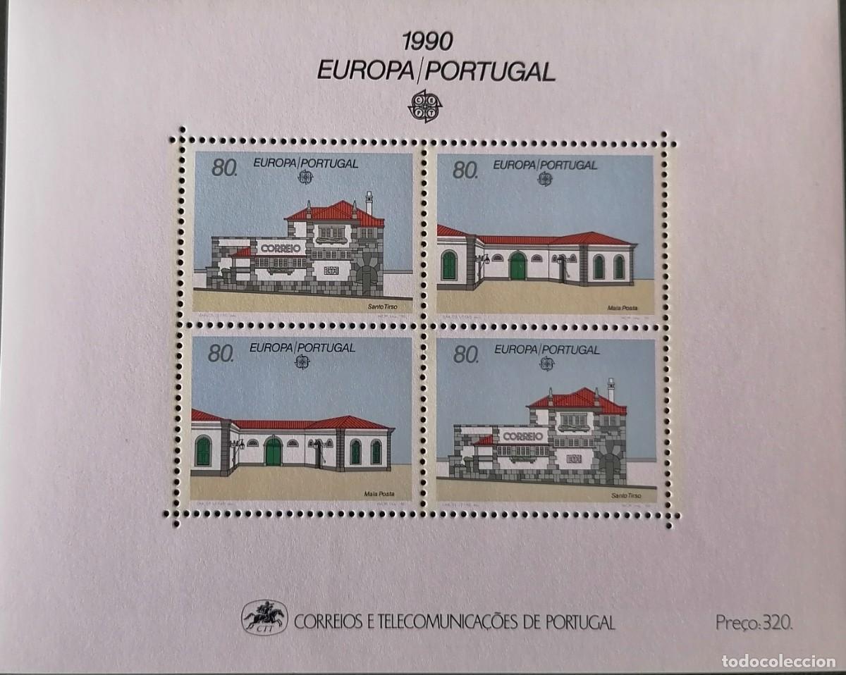 Sellos: PORTUGAL 1990 - HB EDIFICIOS DE CORREOS / CEPT .