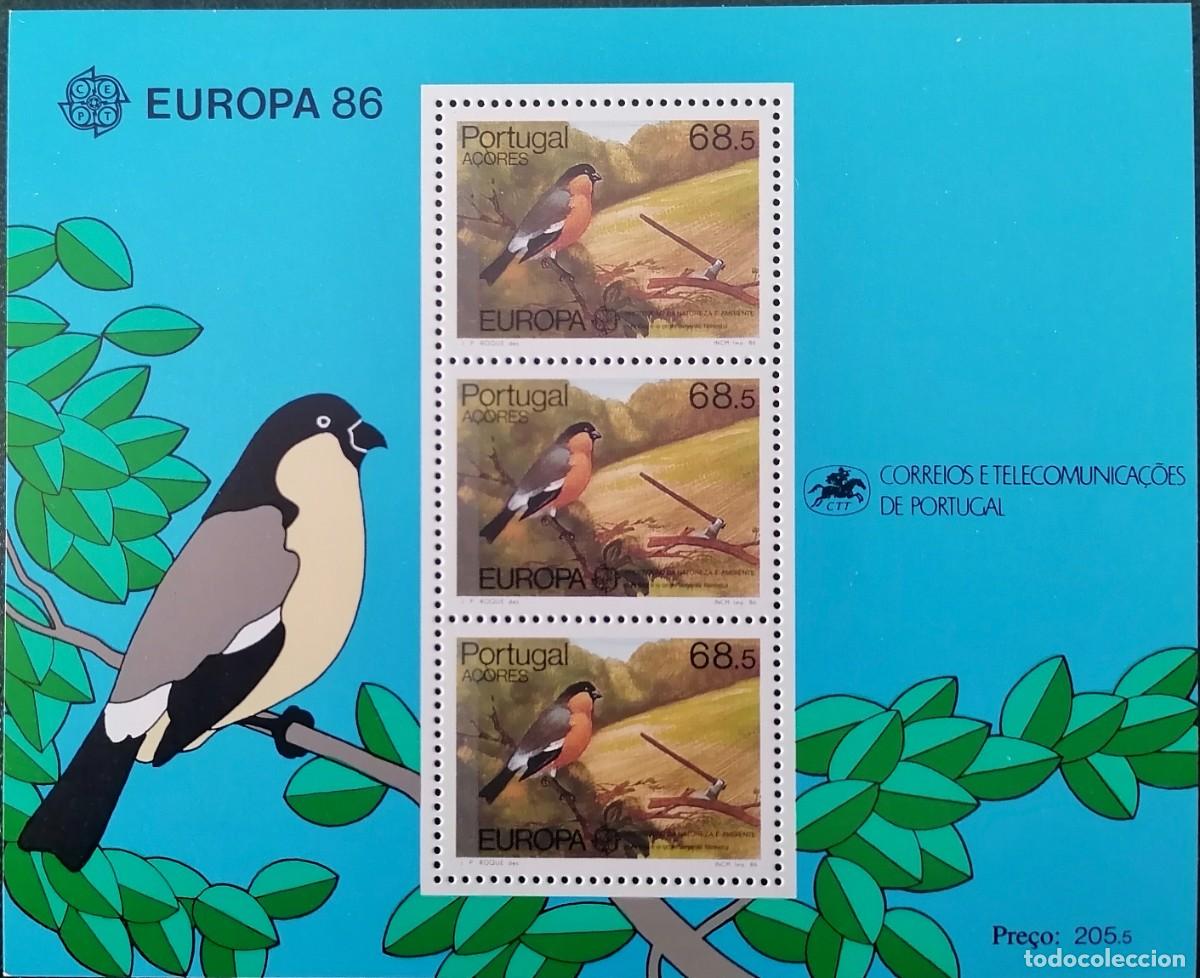 Sellos: AZORES 1986 - HB CONSERVACI&Oacute;N DE LA NATURALEZA / CEPT .
