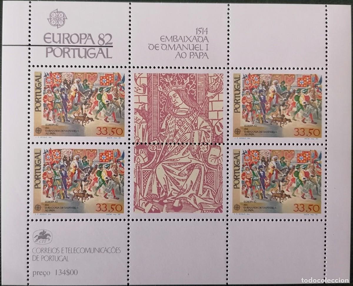 Sellos: PORTUGAL 1982 - HB ACONTECIMIENTOS HIST&Oacute;RICOS / CEPT .