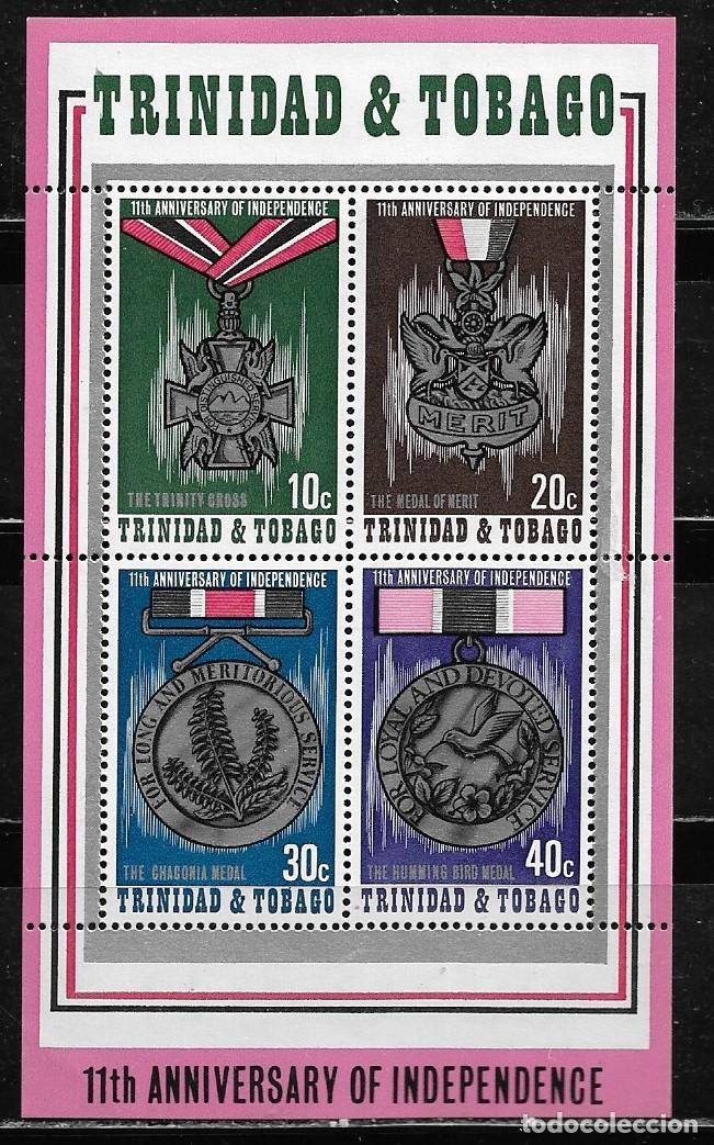 Sellos: TRINIDAD Y TOBAGO 1973, HOJA BLOQUE Ivert 18 - ANIVERSARIO DE LA INDEPENDENCIA.. MNH.
