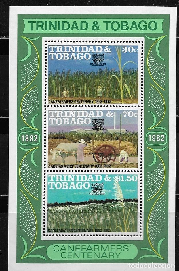 Sellos: TRINIDAD Y TOBAGO 1982, HOJA BLOQUE Ivert 36 - INDUSTRIA DE LA CA&Ntilde;A DE AZ&Uacute;CAR. MNH.