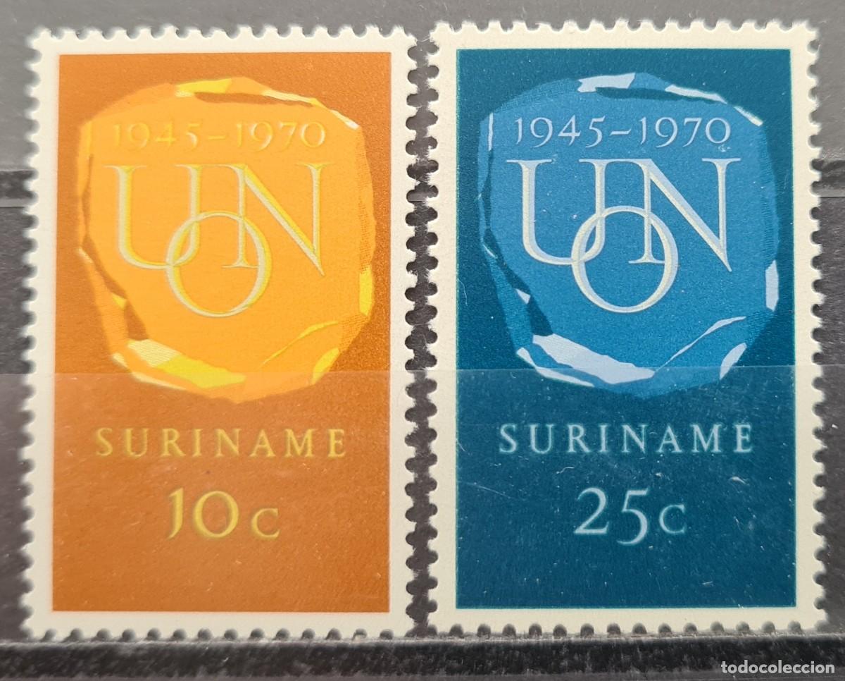 Sellos: Serie completa de sellos de Surinam 1970: XXV aniversario de la ONU