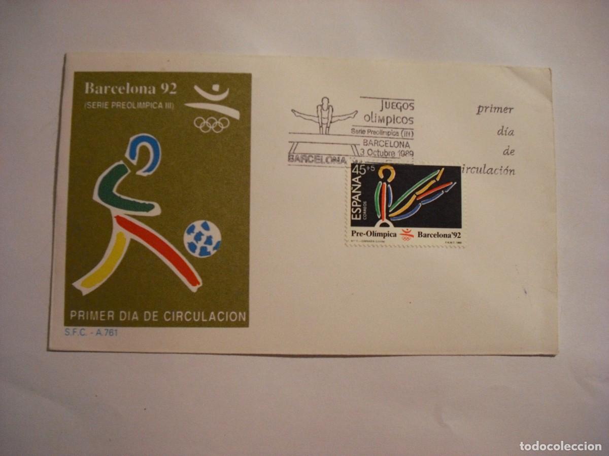 Sellos: PRIMER DIA DE CIRCULACION. PREOLIMPICA BARCELONA 92