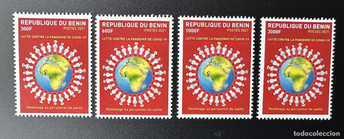 Sellos: Ben&iacute;n 2021 Mi. 1684 - 1688 Lucha contra la pandemia COVID-19 de coronavirus