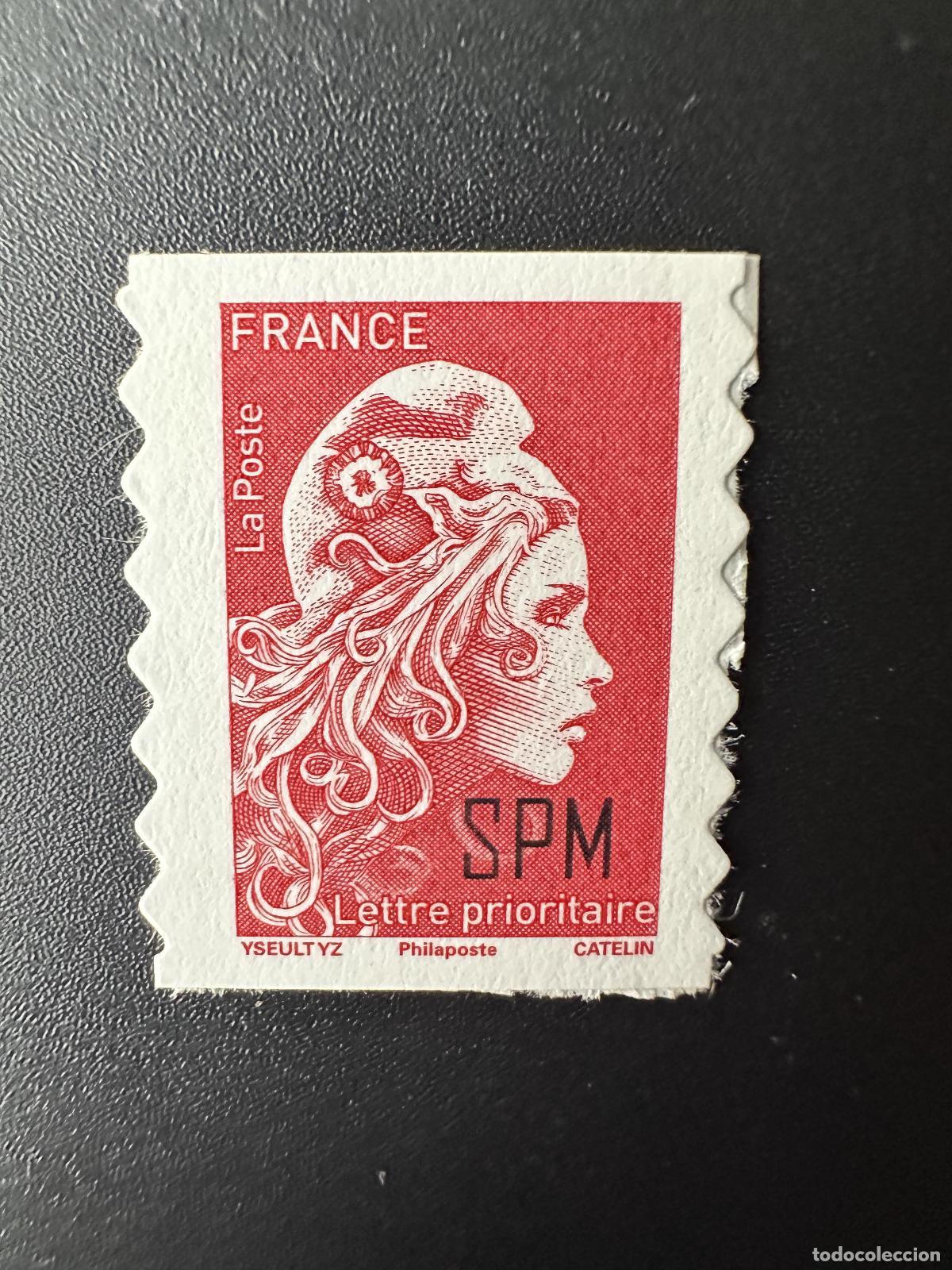 Sellos: SPM St-Pierre-Et-Miquelon France 2022 1 TP de cuaderno Marianne the Engaged Adhesive