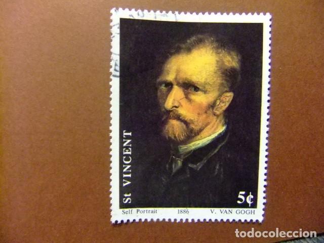 Sellos: 52 ST. VINCENT 1990 / VICENT VAN GOGH / YVERT 1222 FU