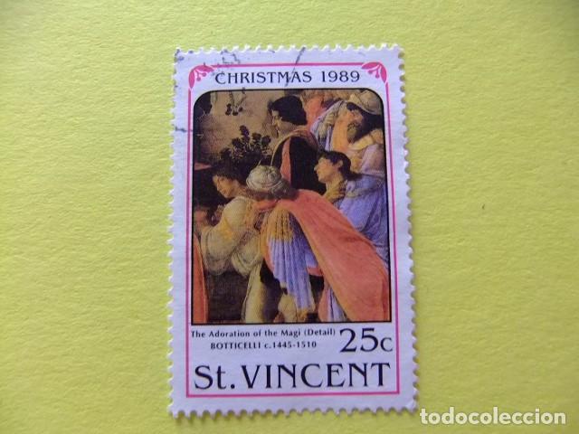 Sellos: 52 ST. VINCENT 1995 / NAVIDAD la ADORACION de los REYES / YVERT 1166 AG FU