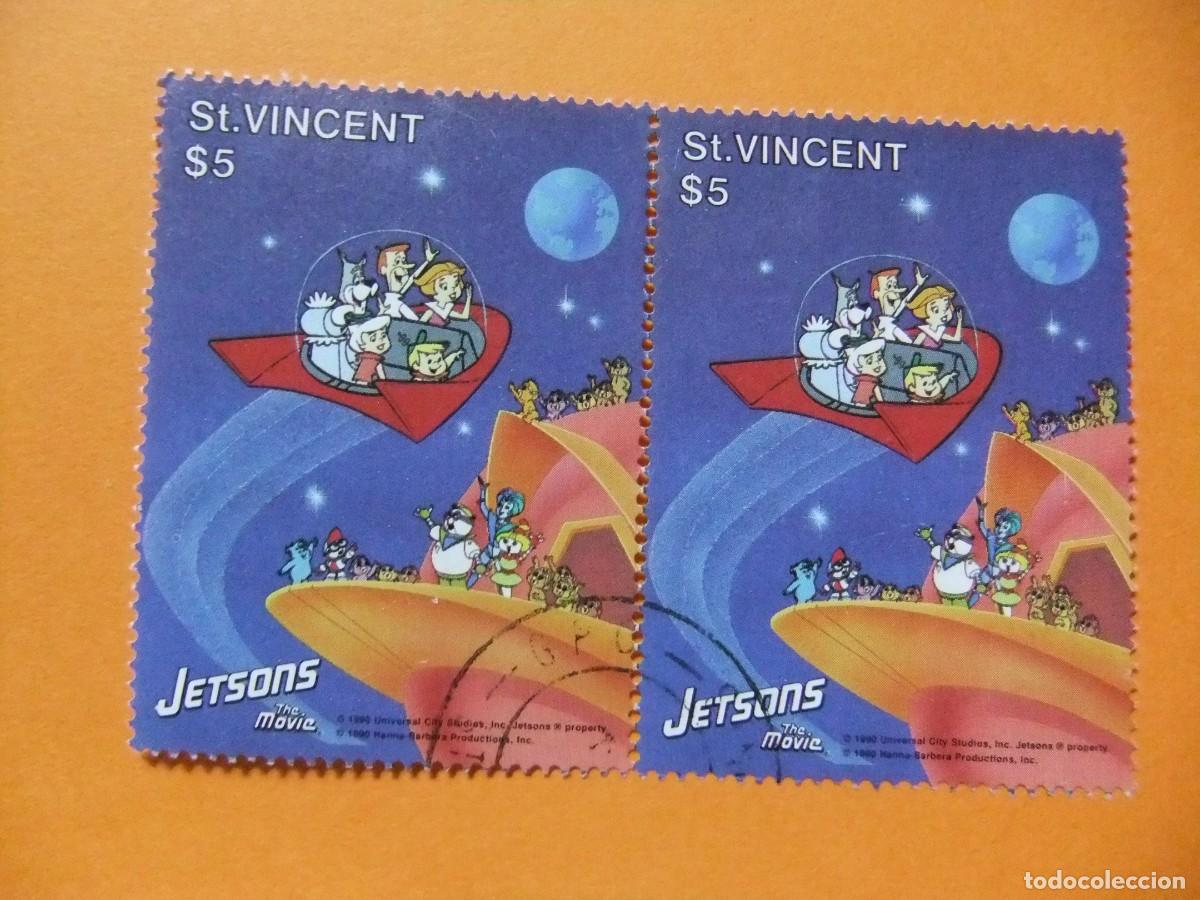 Sellos: 52 ST. VINCENT 1991 / JETSONS Los Supers&oacute;nicos LA FAMILIA del ESPACIO / YVERT 1299 FU