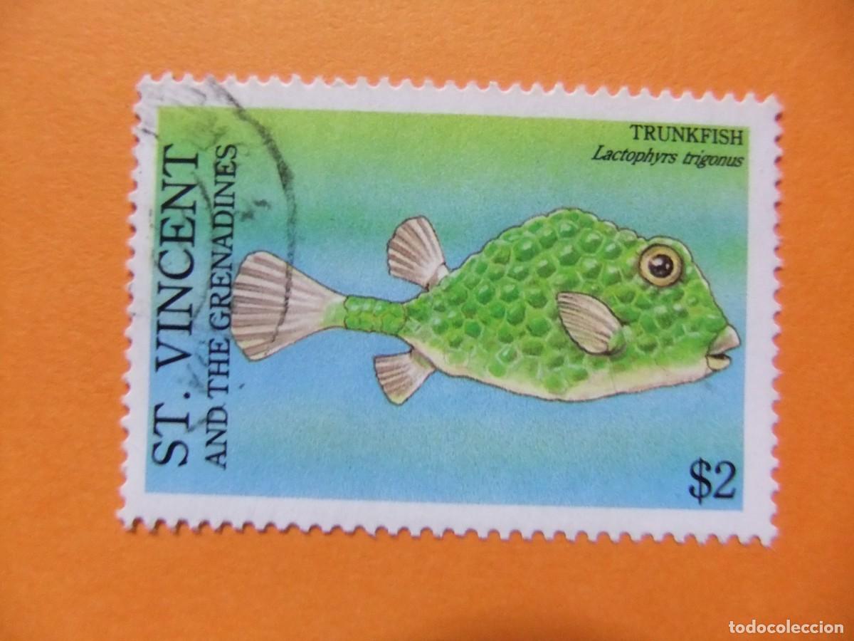 Sellos: 52 ST. VINCENT GRENADINES 1992 / FAUNA MARINA - LACTOPHYRS TRIGONUS / YVERT 1634 FU