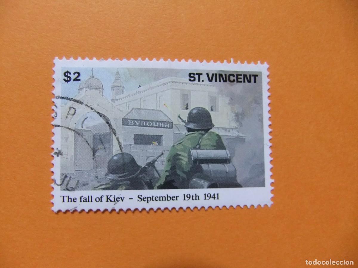 Sellos: 52 ST. VINCENT 1991 / AVANCE de las TROPAS ALEMANAS / YVERT 1374 FU