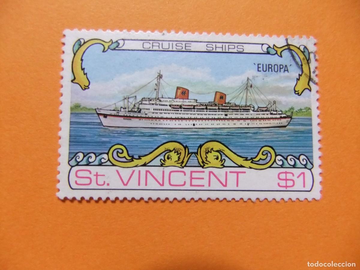 Sellos: 52 ST. VINCENT 1974 / BARCOS para CRUCEROS - EUROPA / YVERT 356 FU