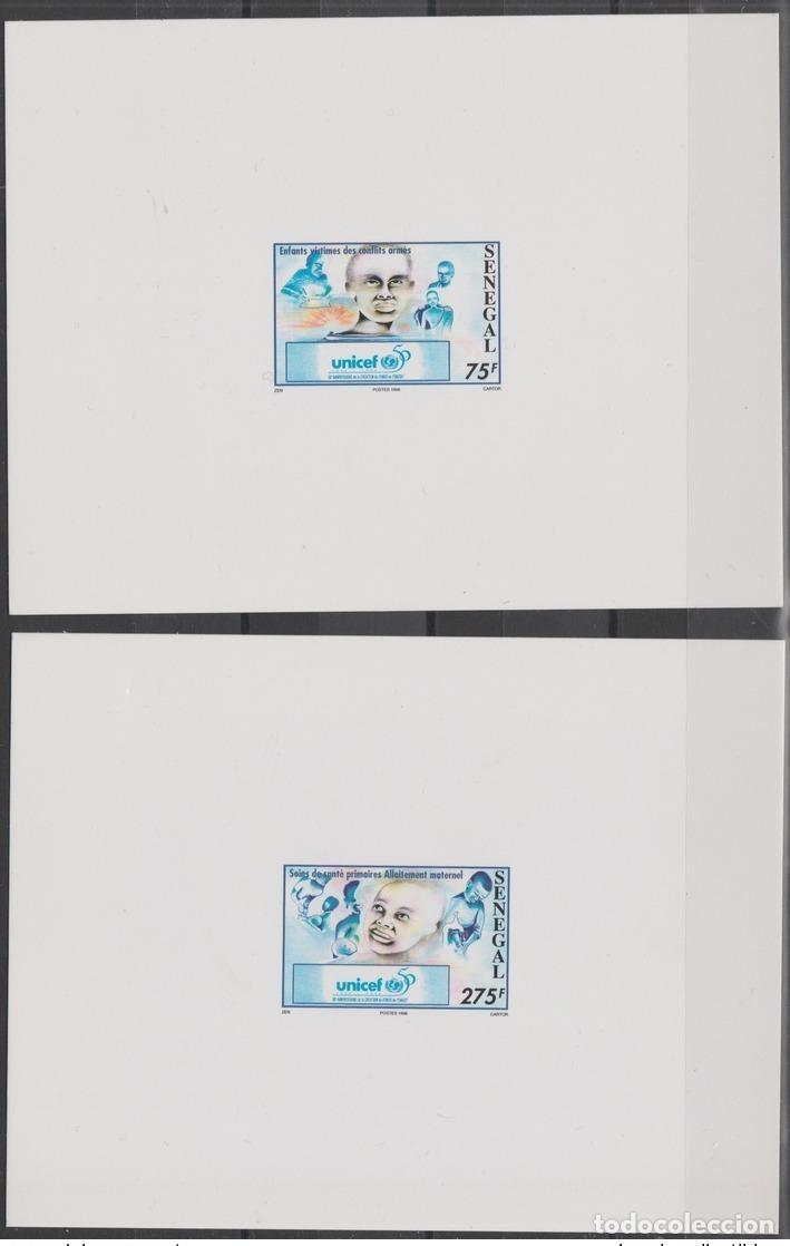Sellos: Senegal 1996 Mi. 1452 - 1453 Evento de lujo UNICEF 50 a&ntilde;os Ni&ntilde;os