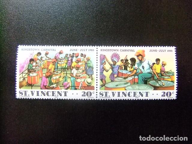 Sellos: 52 ST. VINCENT 1980 / CARNAVAL en KINGSTOWN / YVERT 593 / 594 MNH