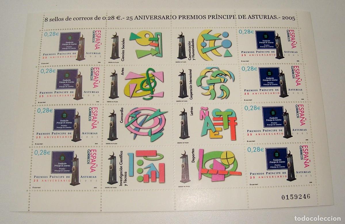 Sellos: FILATELIA CORREOS PLIEGO DE SELLOS PREMIOS PRINCIPE DE ASTURIAS 2005 LOTE 13