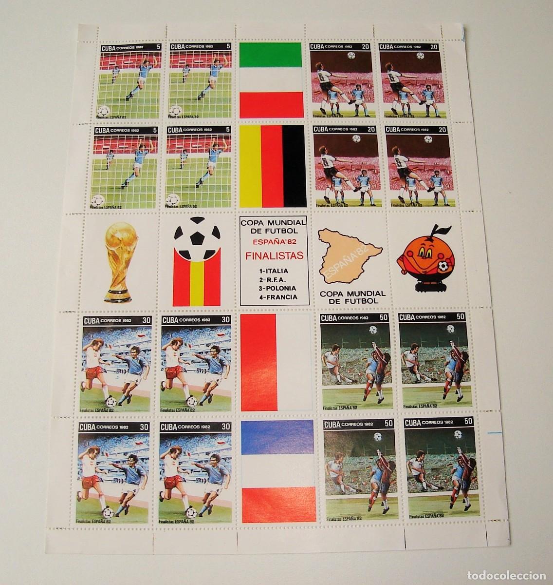 Sellos: FILATELIA CORREOS PLIEGO DE SELLOS COPA MUNDIAL DE FUTBOL 1982 LOTE 26