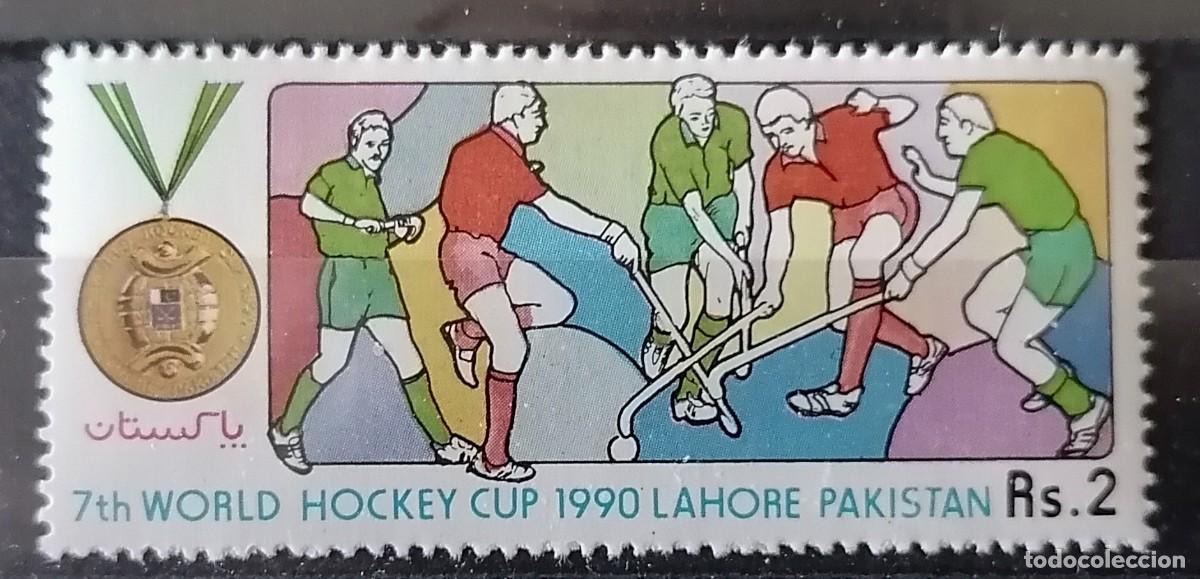 Sellos: PAKIST&Aacute;N 1990 - CAMPEONATO MUNDIAL HOCKEY .