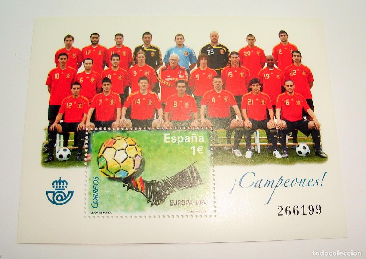 Sellos: FILATELIA CORREOS PLIEGO SELLOS ESPA&Ntilde;A CAMPEONES 2008 LOTE 59